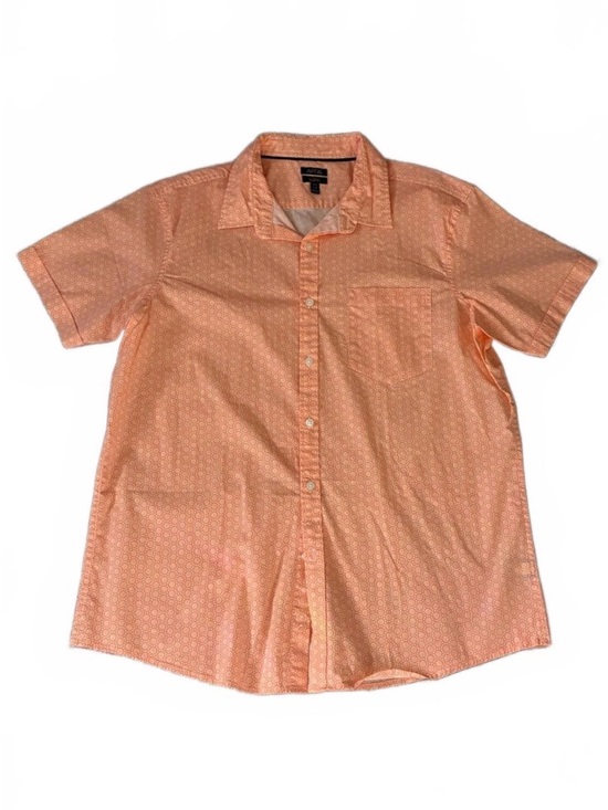 Apt. 9 Other - Apt 9 Men's XLG Slim Fit Short Sleeve Button Down Shirt- Peach Coral